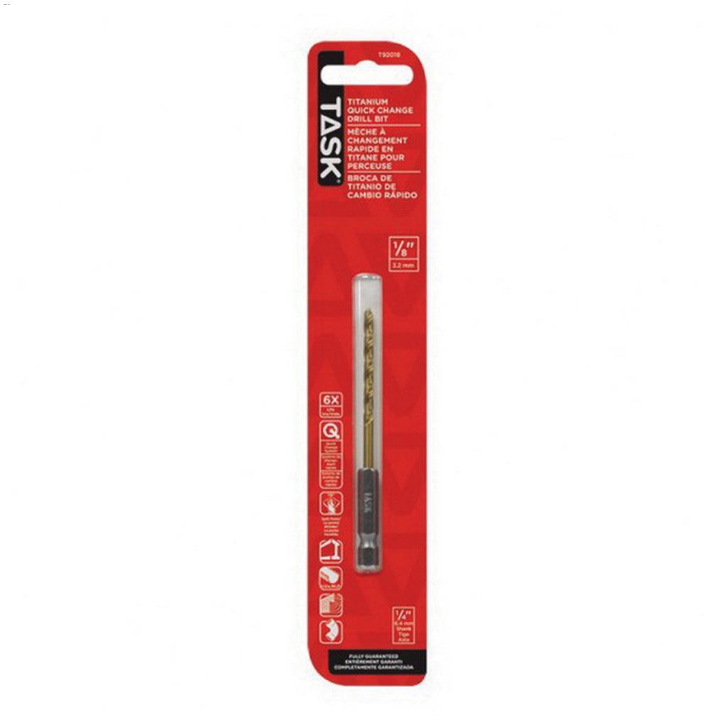 1/8" Titanium Coated Quick-Change Drill Bit