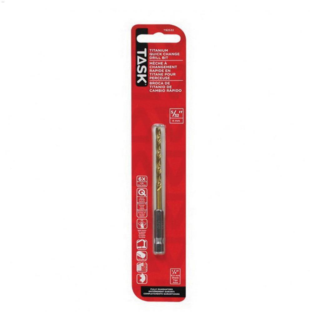 5/32" Titanium Coated Quick-Change Drill Bit