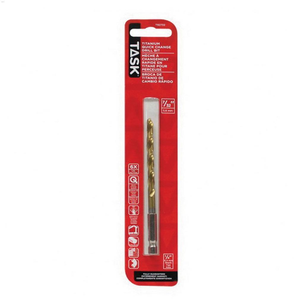 7/32" Titanium Coated Quick-Change Drill Bit