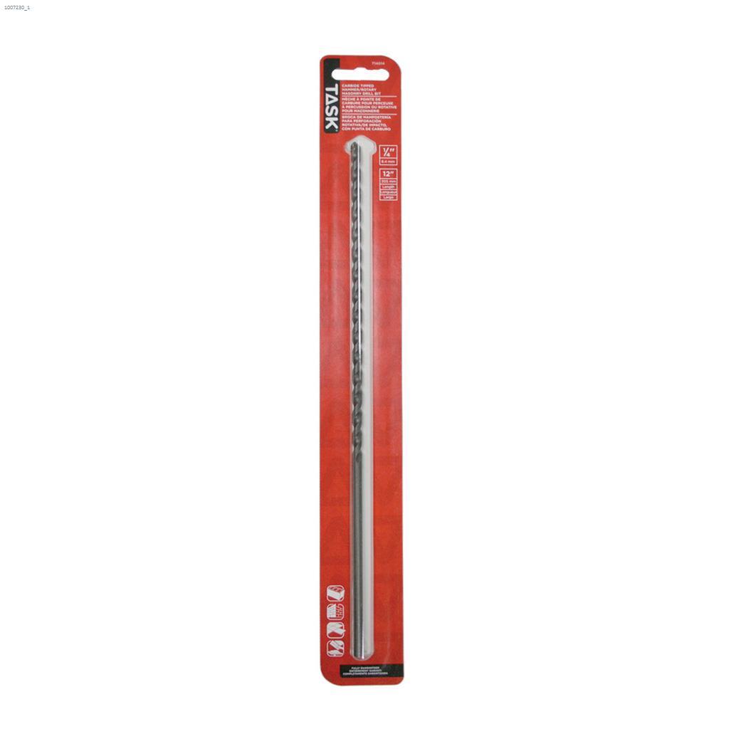 1/4" x 12" Carbide Rotary Masonry Drill Bit