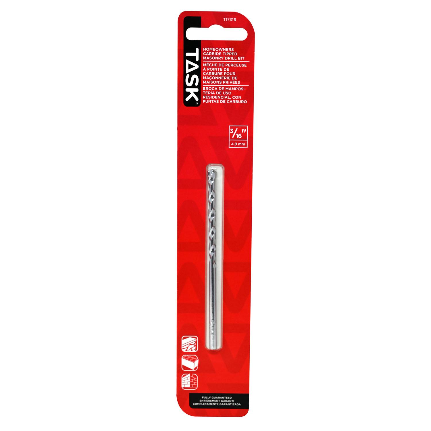 3/16" Carbide Rotary Masonry Drill Bit