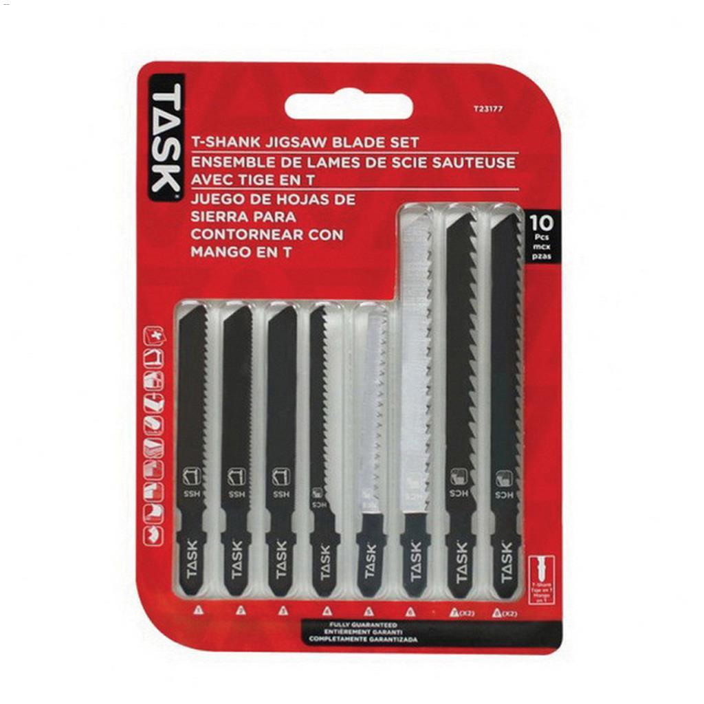 High Carbon Steel T Shank Jig Saw Blade Set-10/Pack