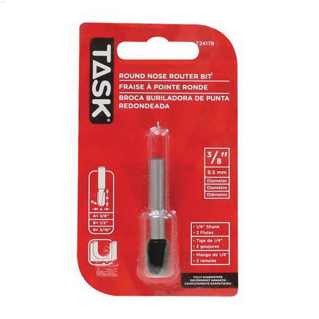 3/8" Tungsten Carbide Round Nose Router Bit