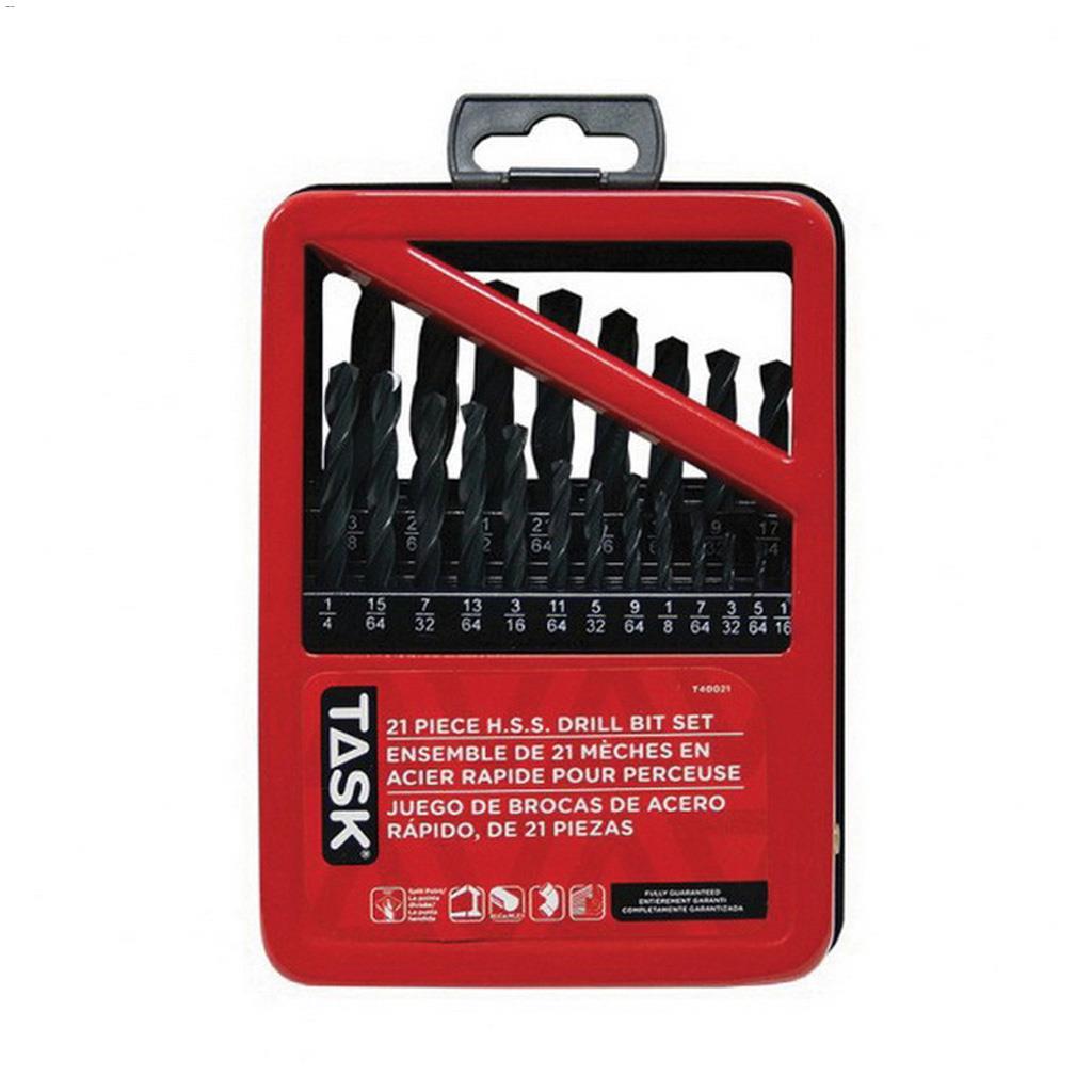 High Speed Steel 21 Piece Drill Bit Set