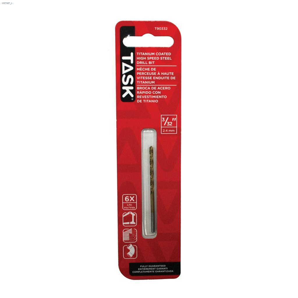 3/32" High Speed Steel Titanium Coated Drill Bit