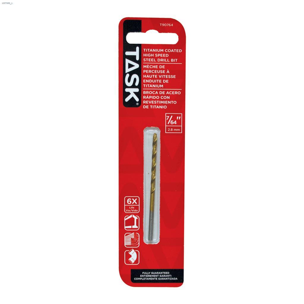 7/64" High Speed Steel Titanium Coated Drill Bit