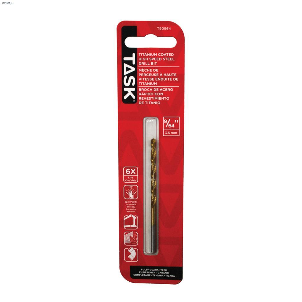 9/64" Titanium Coated Split Point Drill Bit