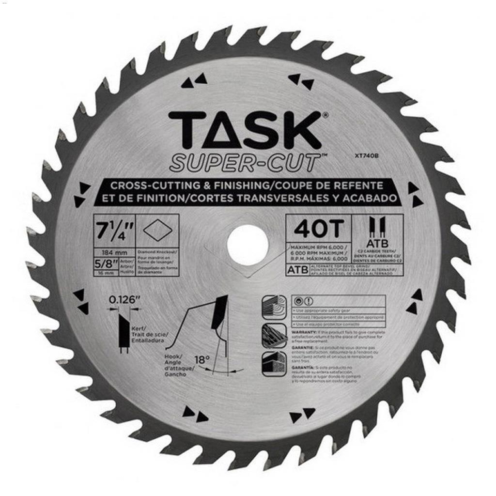 Supercut 7-1/4" 40 Teeth Fine Finishing Blade-Bulk