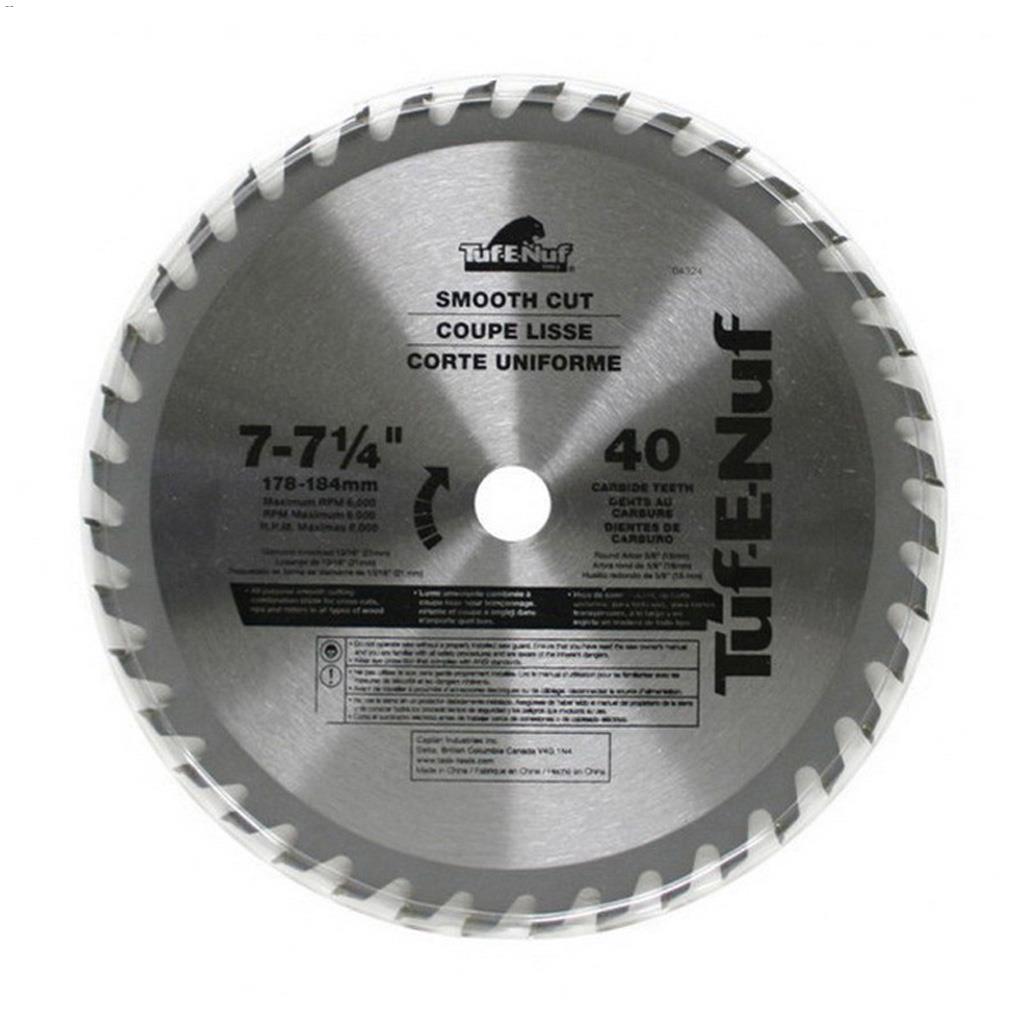 7-1/4" 40 Teeth Carbide Fine Finishing Blade-Bulk