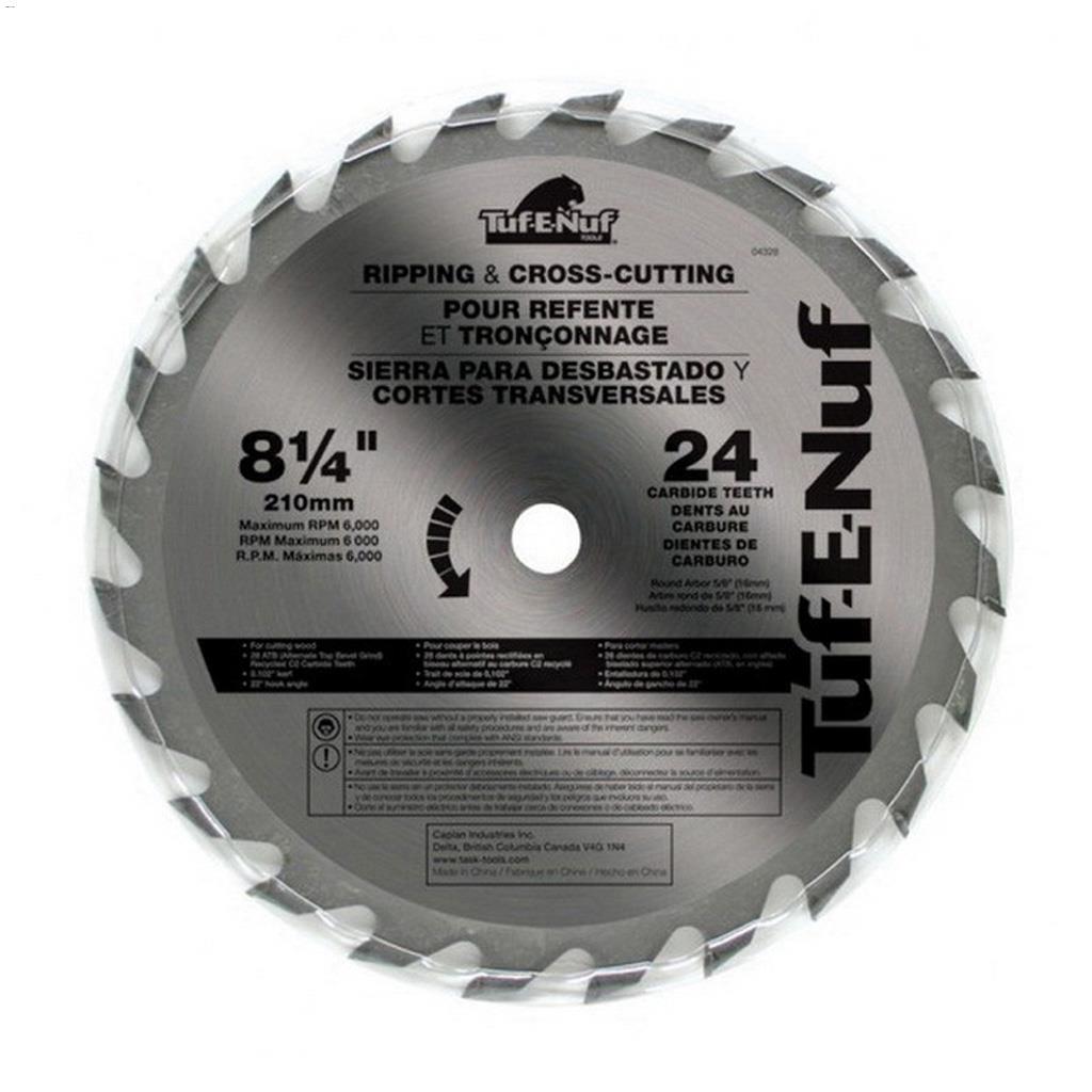 8-1/4" 24 Teeth Carbide Ripping & Cross-Cutting Blade-Bulk