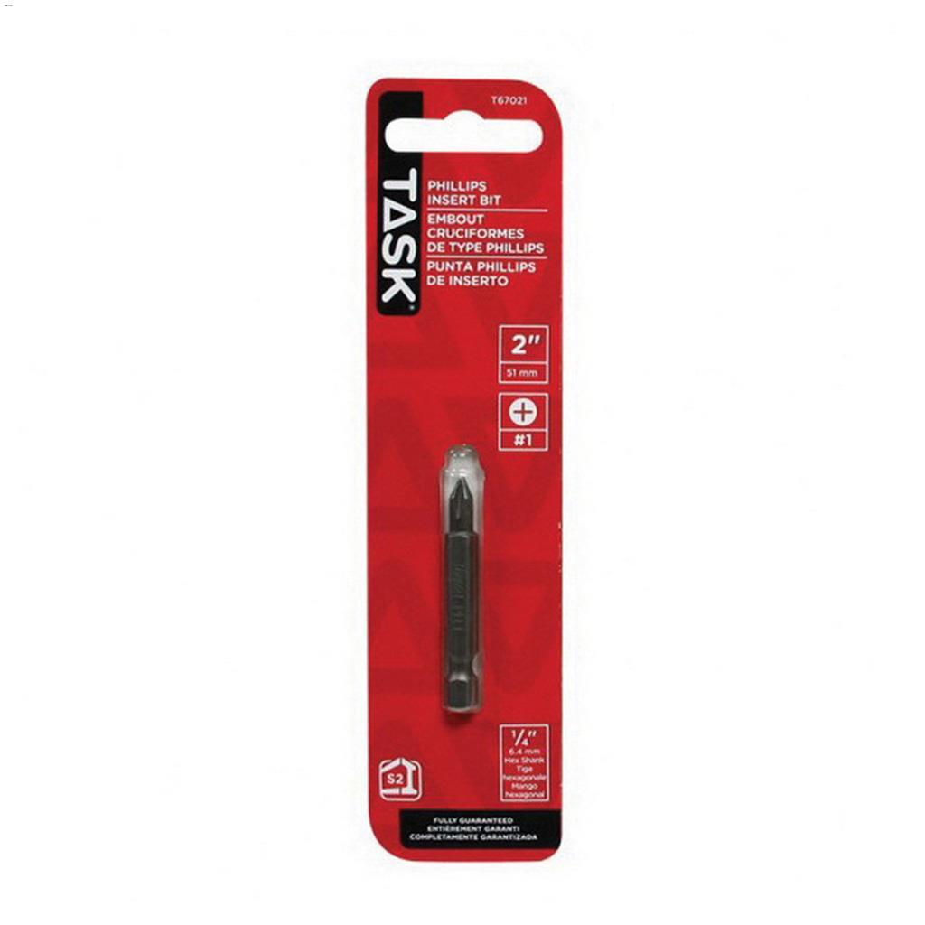 2" #1 Phillips S2 Steel Screwdriver Bit