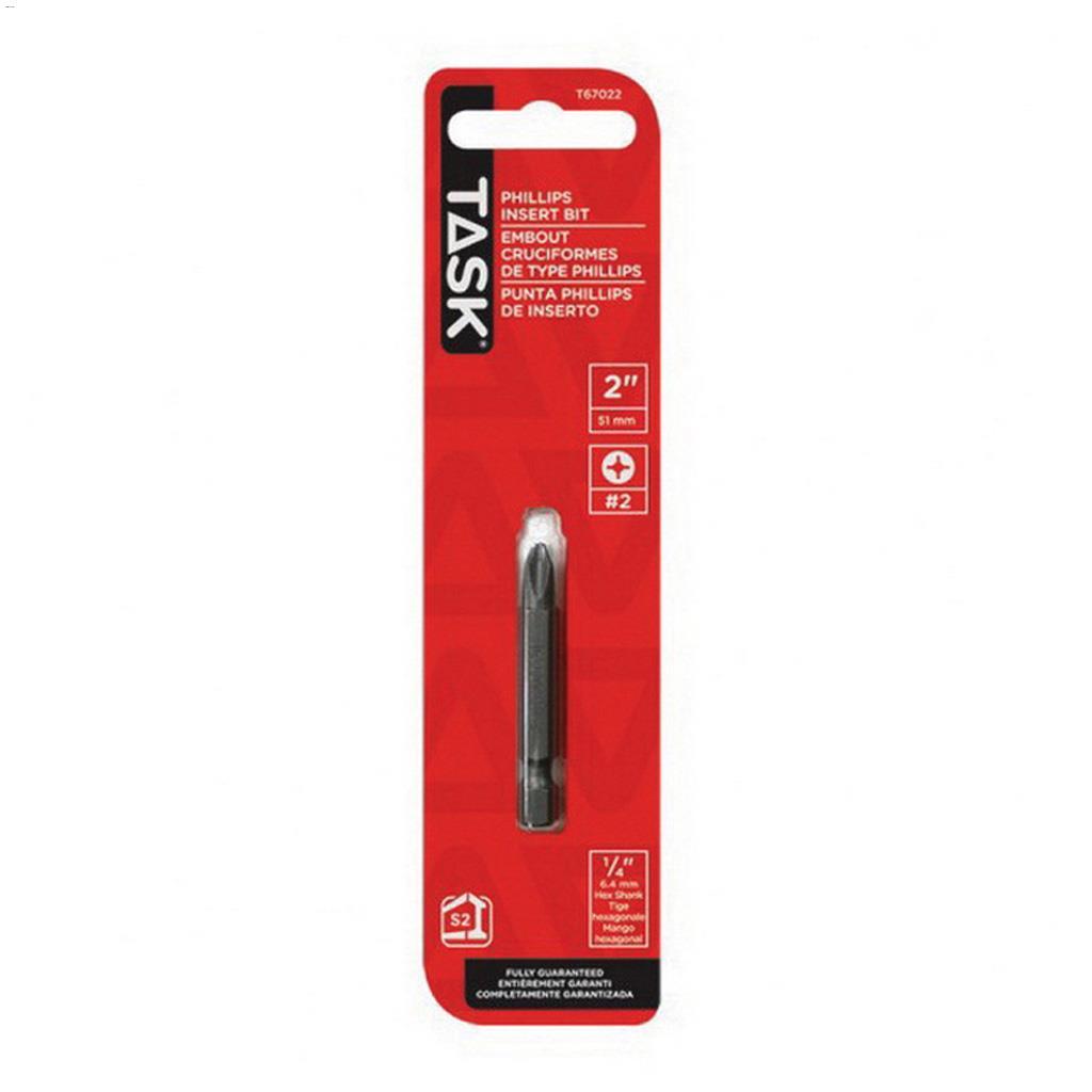 2" #2 Phillips S2 Steel Screwdriver Bit