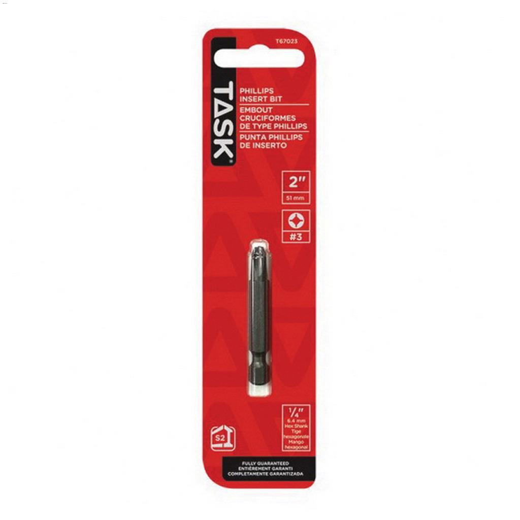 2" #3 Phillips S2 Steel Screwdriver Bit-1