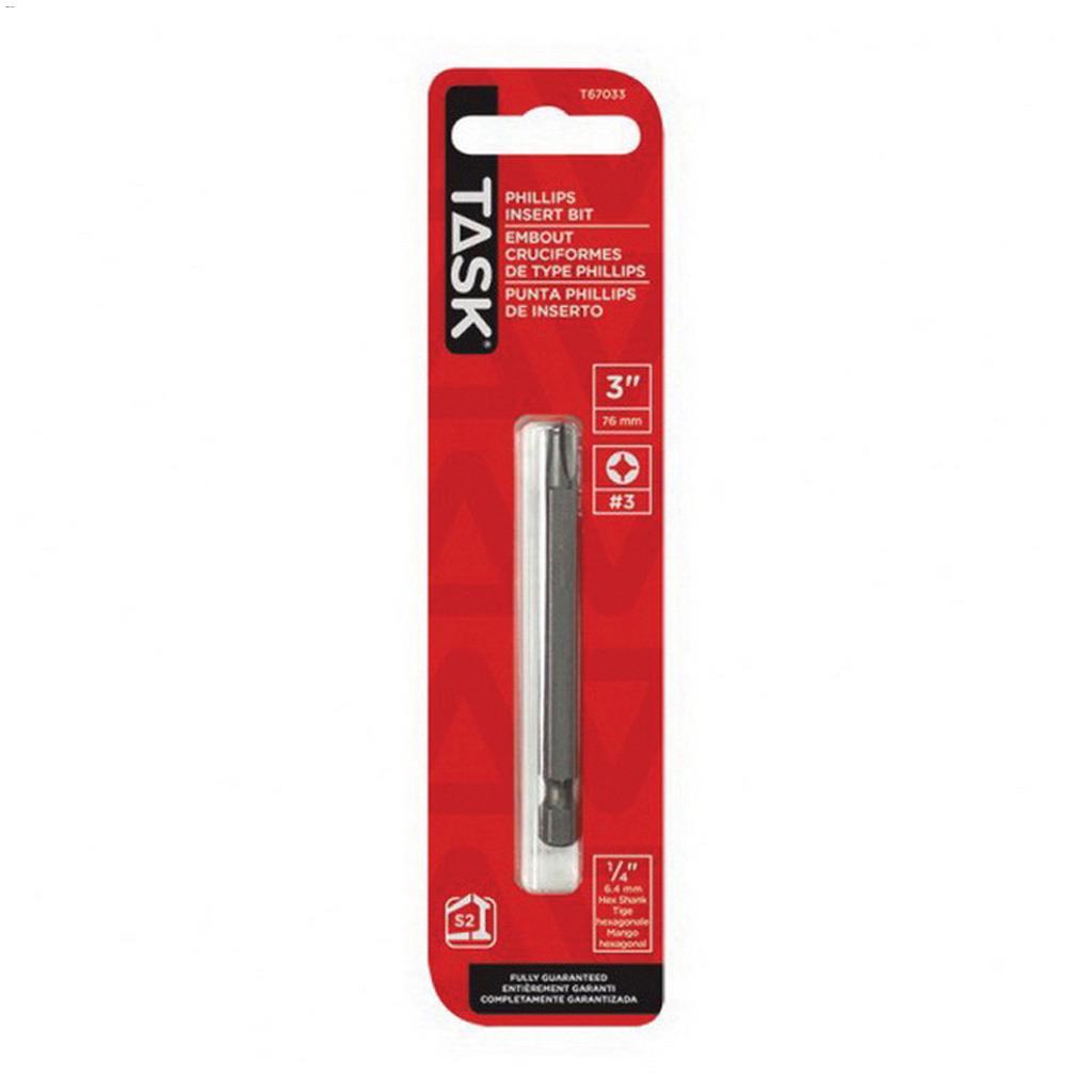 3" #3 Phillips S2 Steel Screwdriver Bit-1