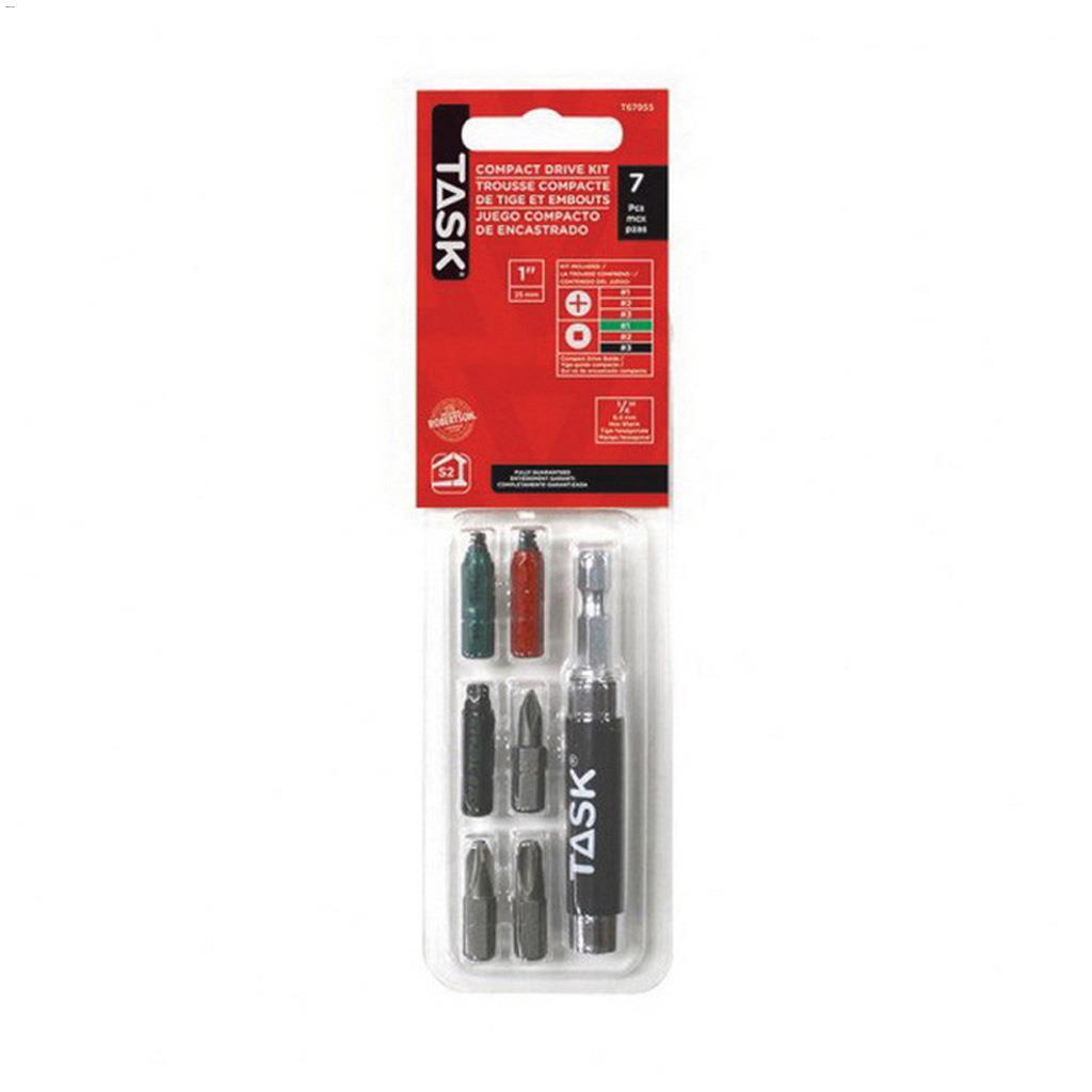 1" Phillips 7 Piece Compact Driver Guide Screwdriver Bit Set