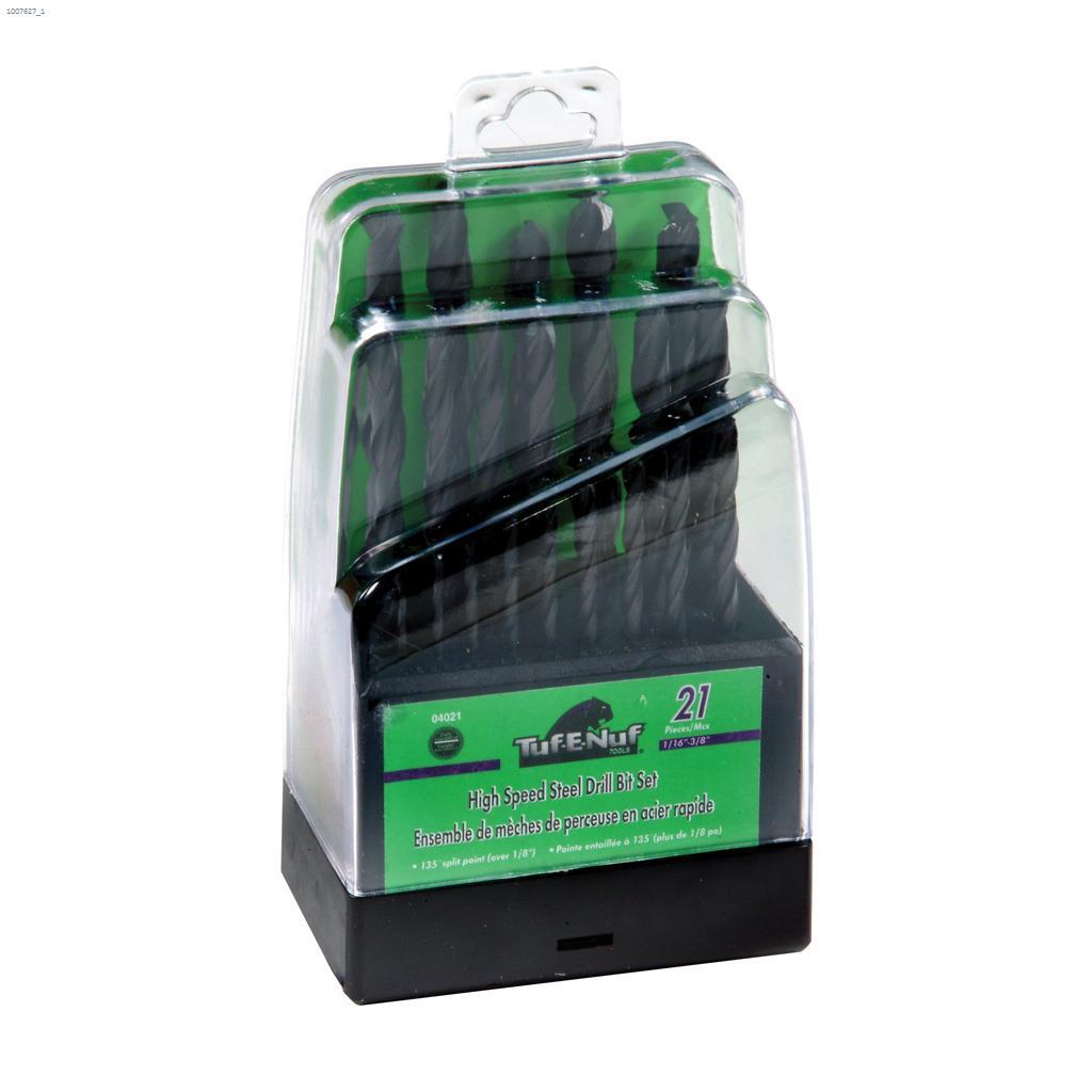 High Speed Steel 21 Piece Drill Bit Set