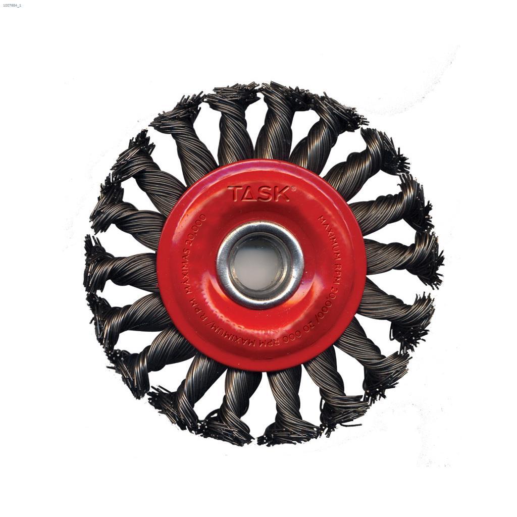 4" Coarse Steel Industrial Twisted Knotted Wheel