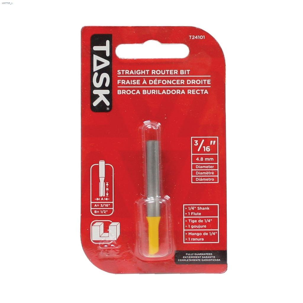 Mèche de Toupie Droite de 3/16" x 1/2" en Carbure