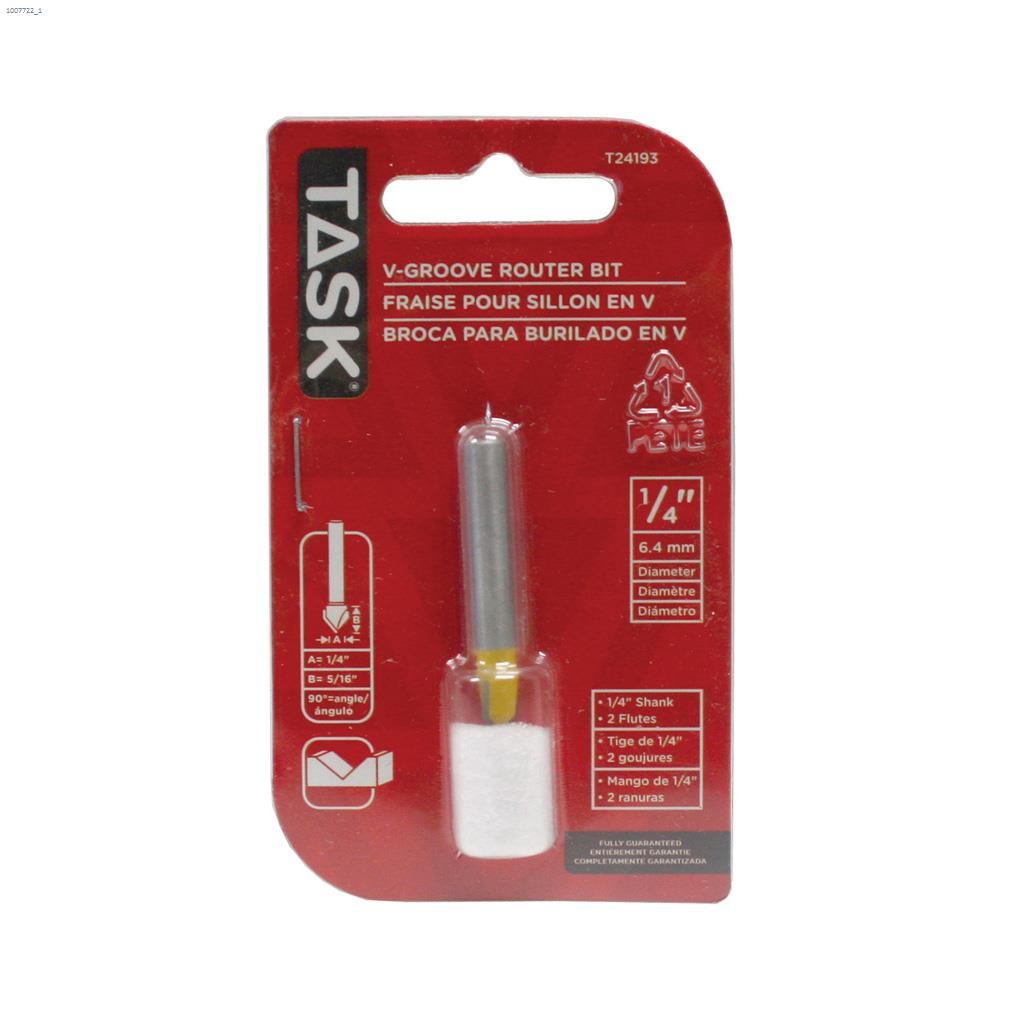 1/4" Tungsten Carbide V-Groove Router Bit