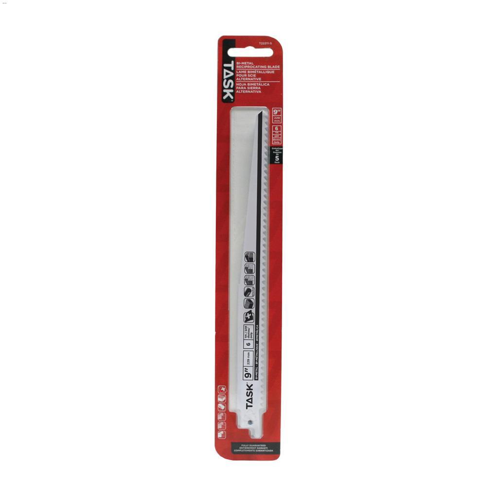 9" x 0.05" 6 TPI Reciprocating Saw Blade-5/Pack