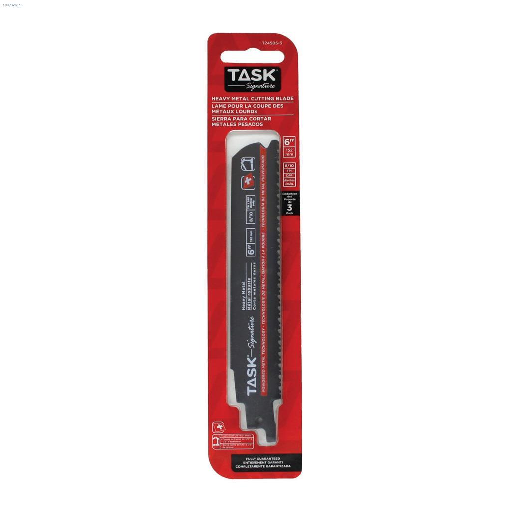 6" x 0.044" 8/10 TPI Reciprocating Saw Blade-3/Pack