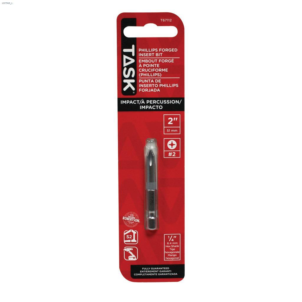 2" #2 Phillips S2 Steel Impact Driver Bit
