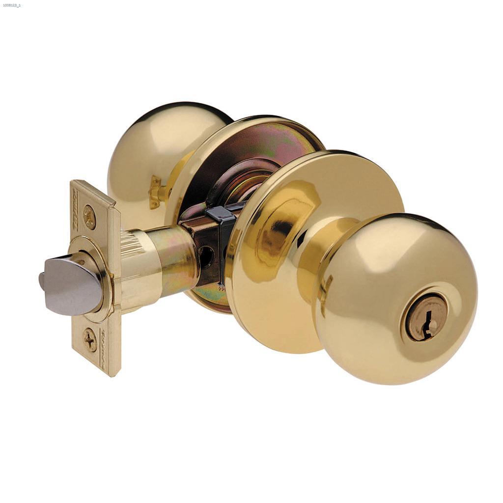 Villa Entry Knob Polished Brass