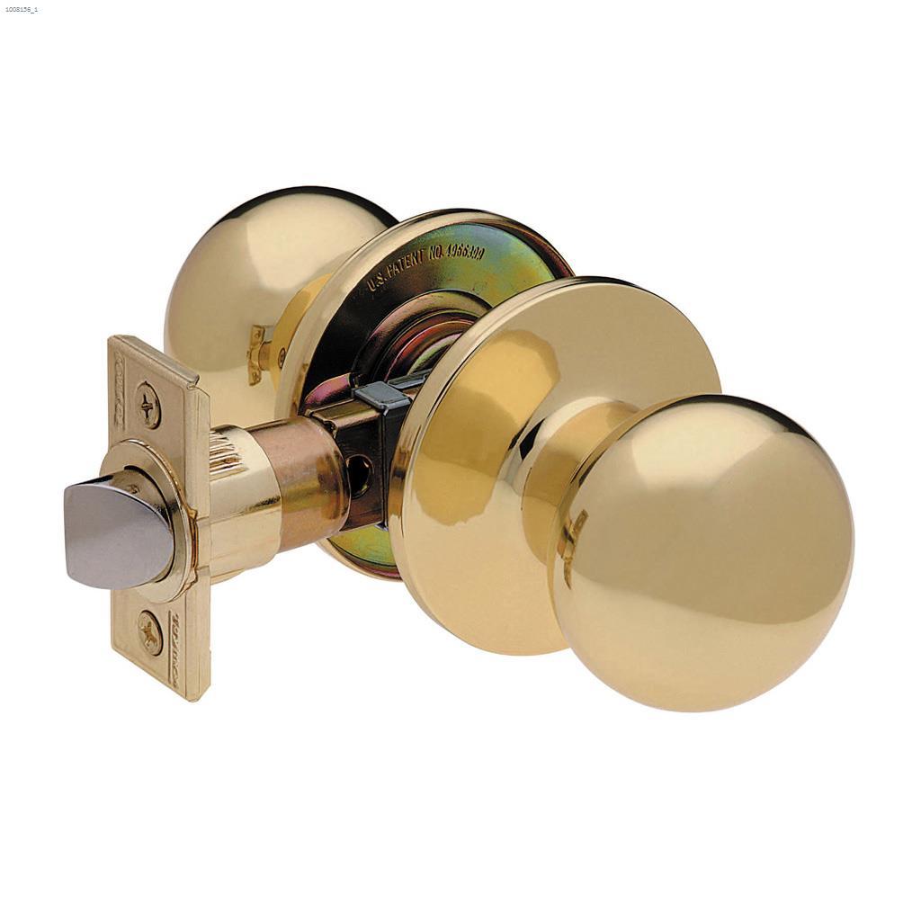 Villa Passage Knob Polished Brass