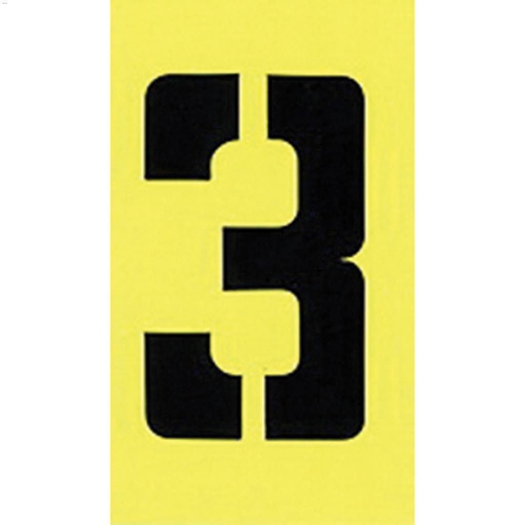 3" Black On Yellow 410 Gauge Oilboard Combo Stencil Set