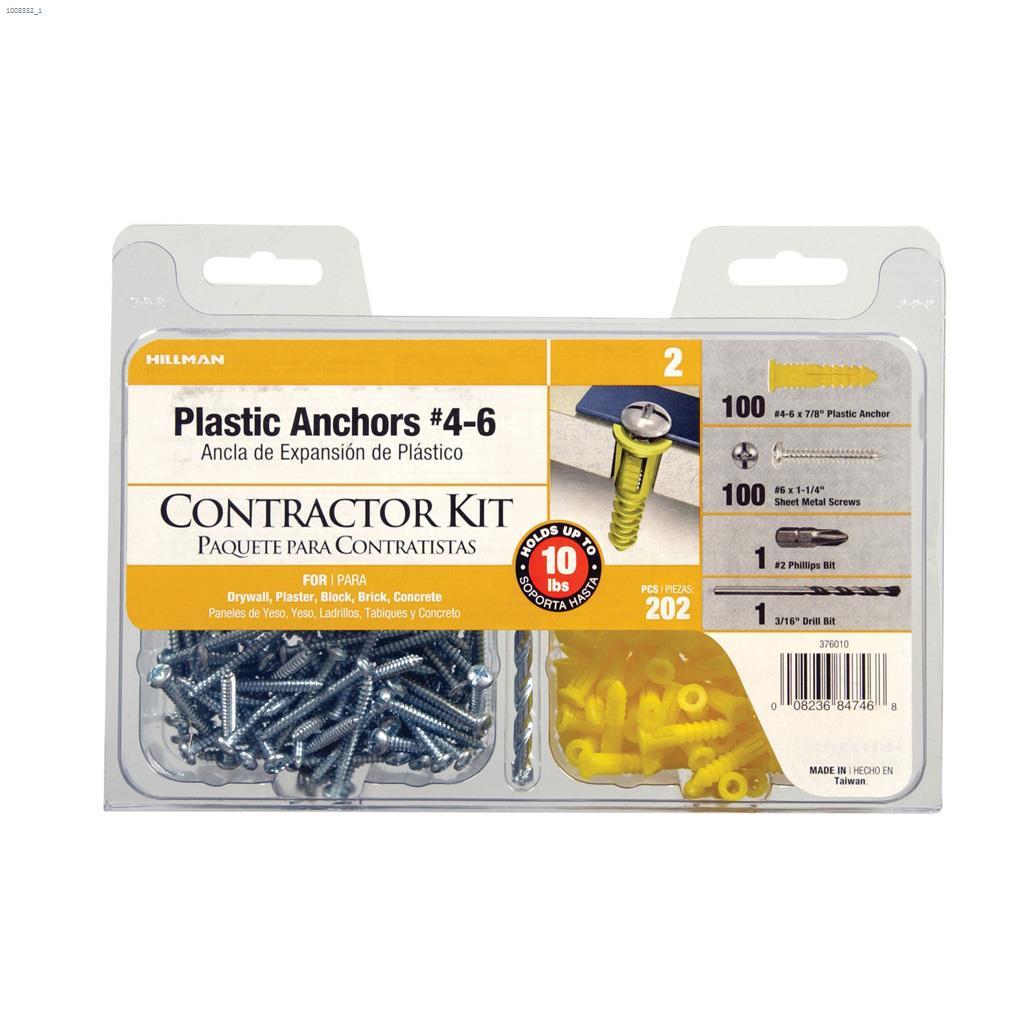 #4-6 x 7/8" Ribbed Anchors Kit