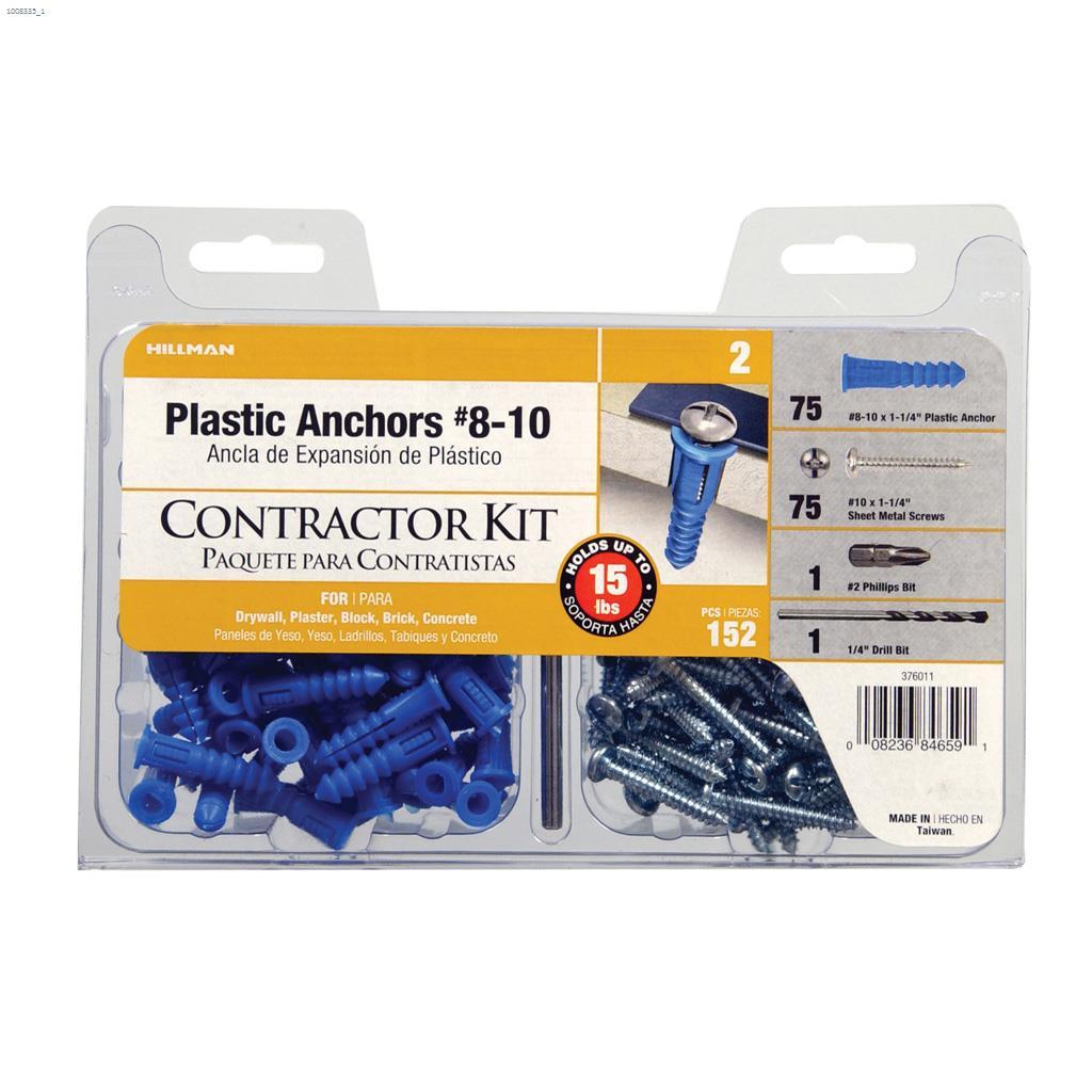 #8-10 x 1-1/4" Ribbed Anchors Kit