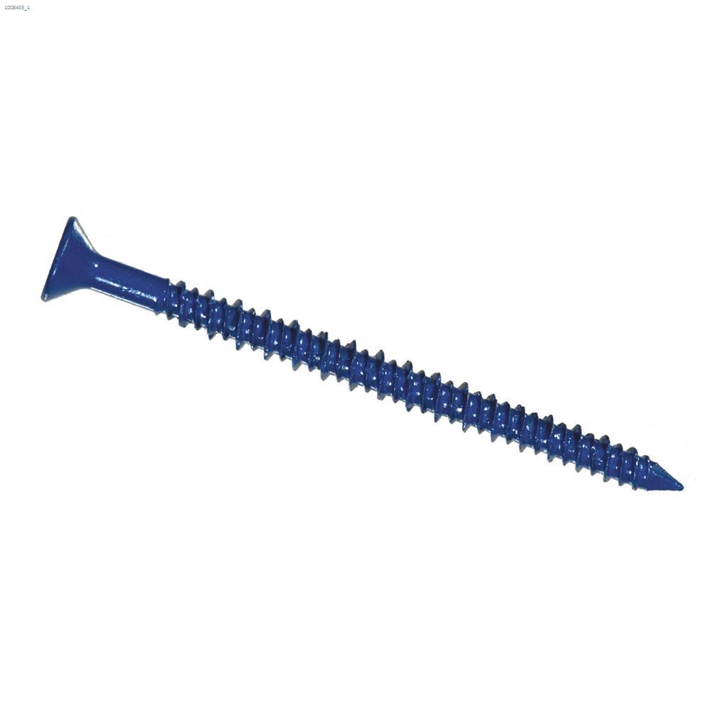 3/16" x 1-3/4" Flat Head Tapper Concrete Screw Anchor-8/Pack
