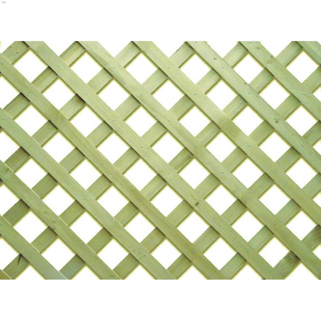4' x 8' Green Pressure Treated Wood Heavy Duty Lattice