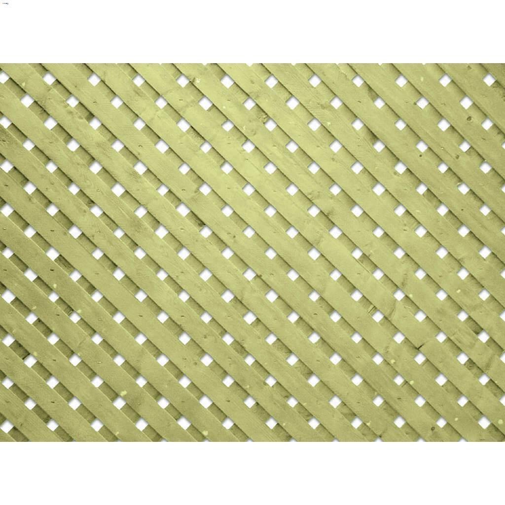 4' x 8' Green Pressure Treated Wood Privacy Plus Lattice