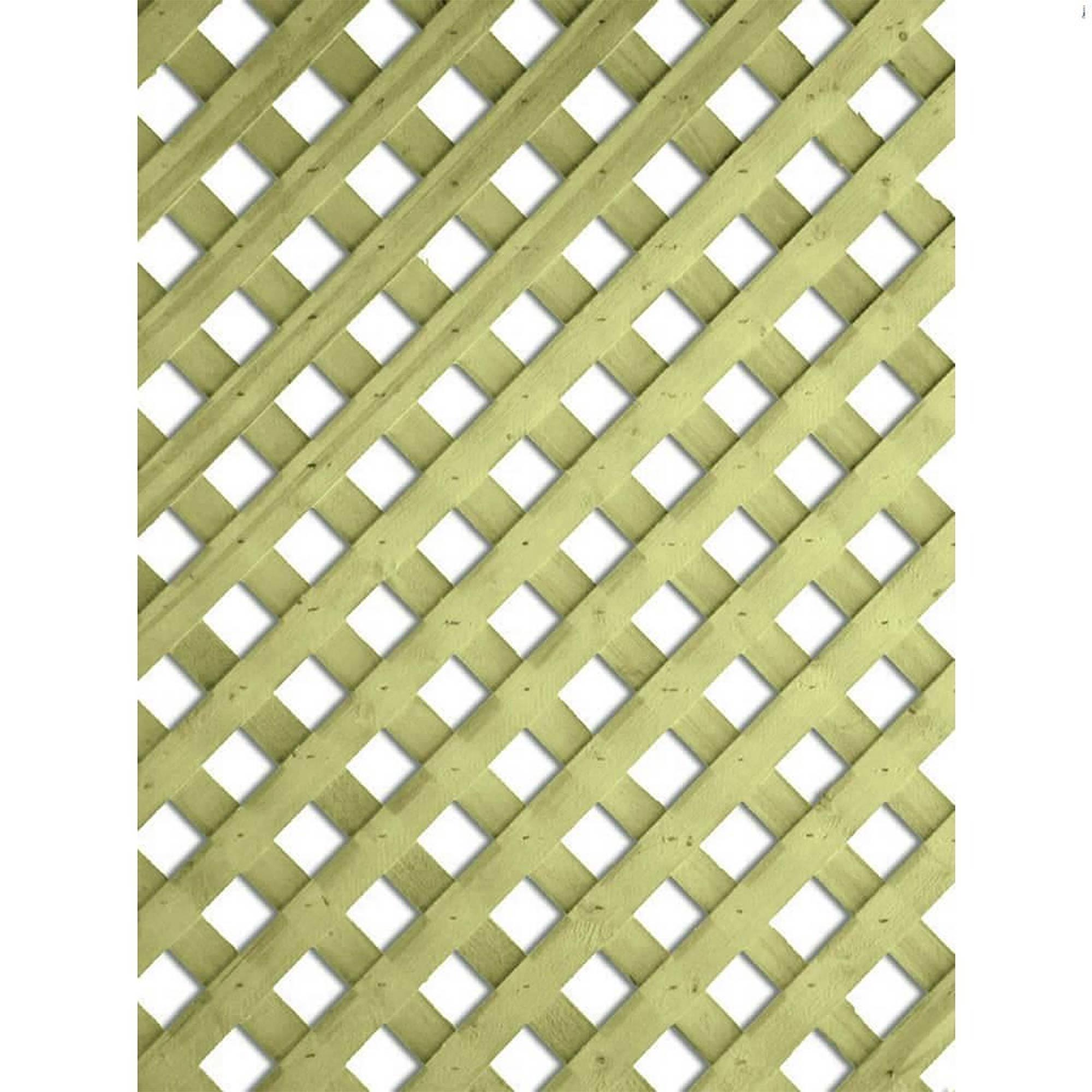 4' x 8' Green Pressure Treated Wood Privacy Lattice