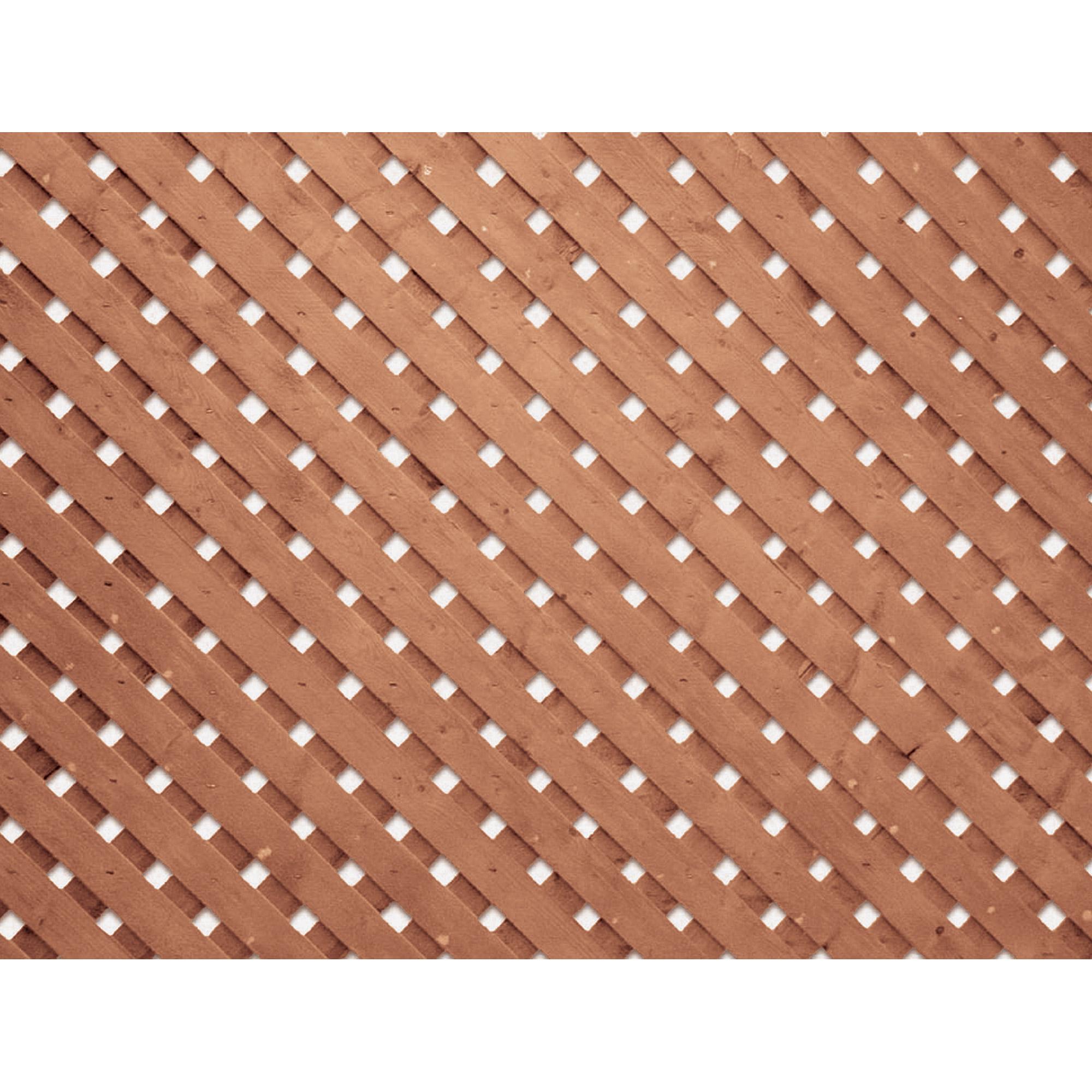 4' x 8' Pressure Treated Wood Brown Privacy Plus Lattice