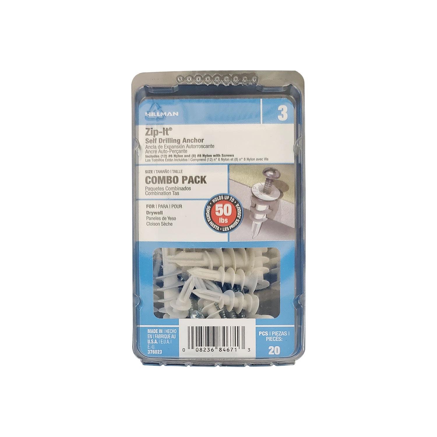 Zip-It #8 x 1-1/4" Wallboard Anchor-20/Pack