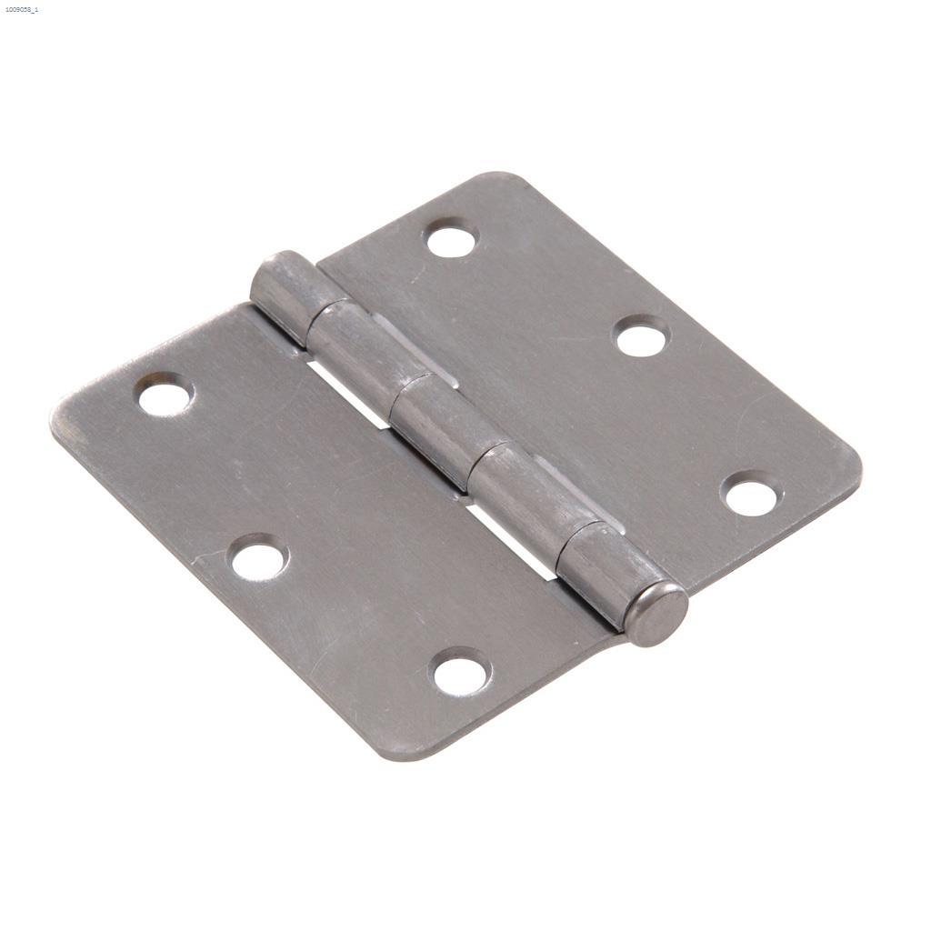 3-1/2" Satin Chrome Full-Mortise Residential Door Butt Hinge