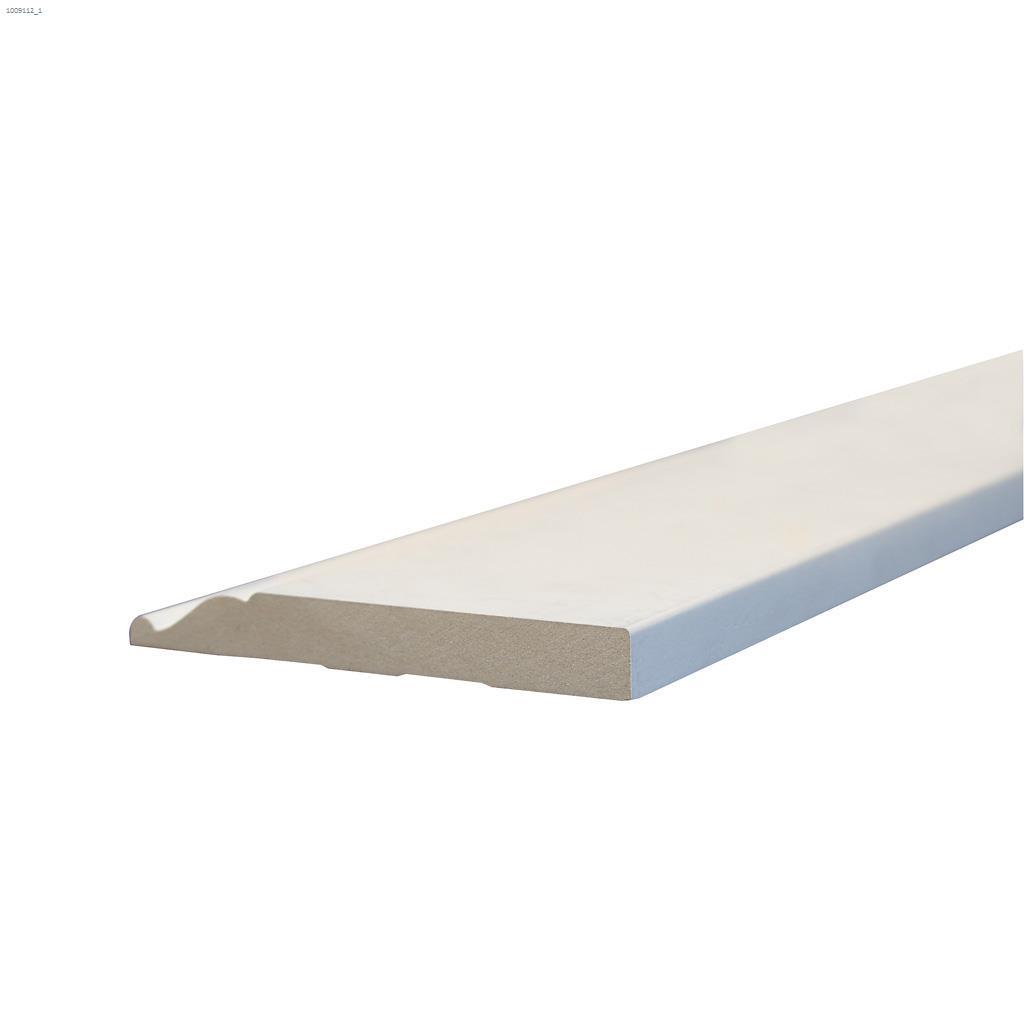5-1/4" x 5/8" x 8' Primed MDF Baseboard Moulding