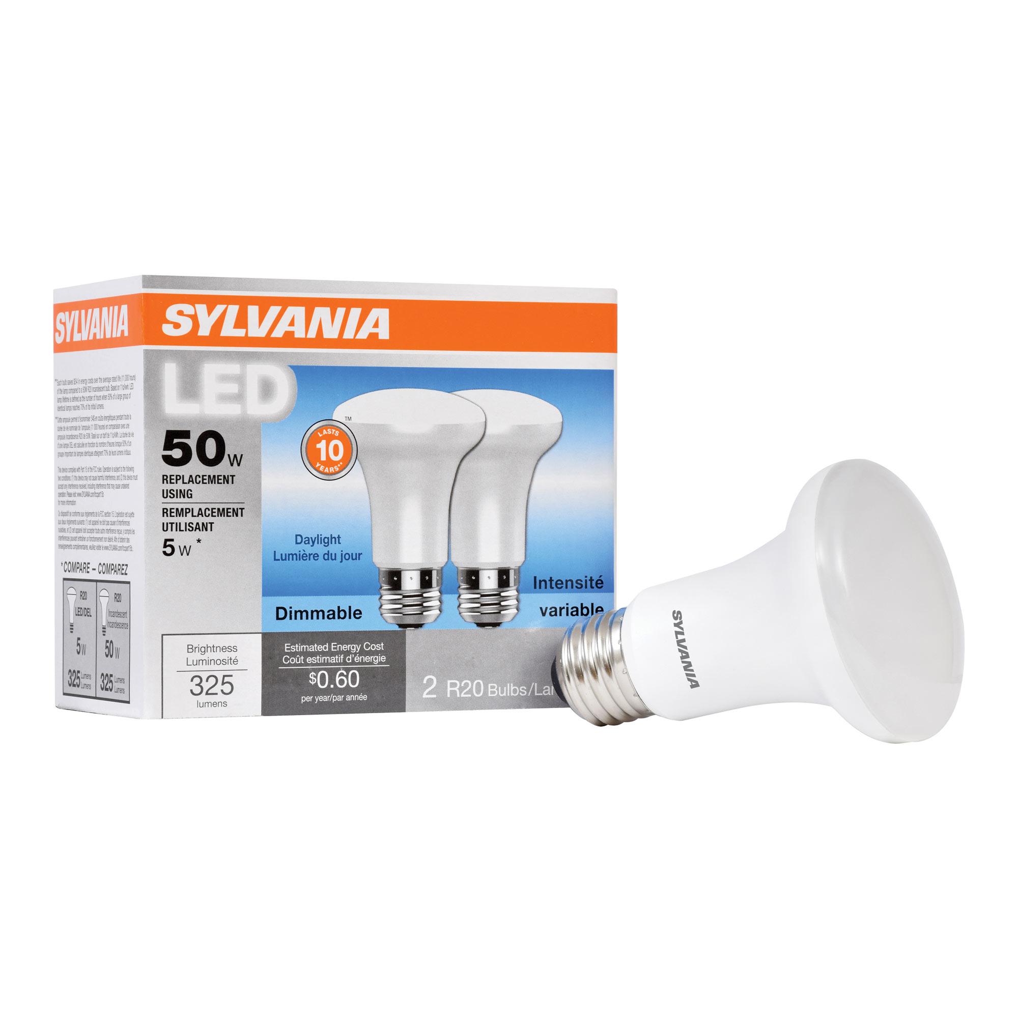 Paquet de 2 ampoules DEL5 Watt Medium R20