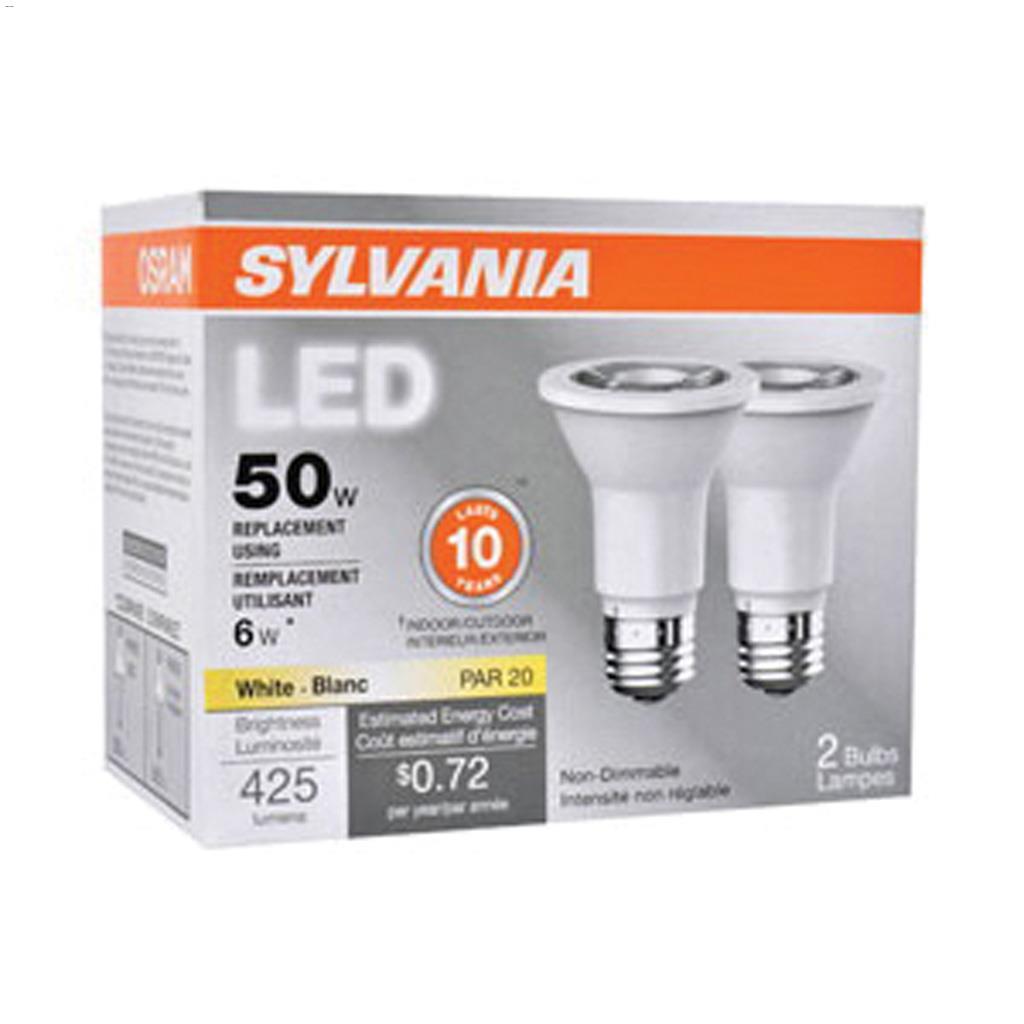 Paquet de 2 ampoules DEL 6 Watt Medium PAR20