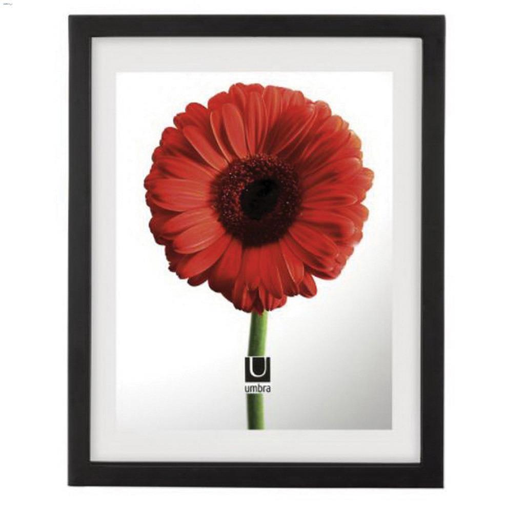 11" x 14" Stained & Lacquered Wood Black Photo Frame