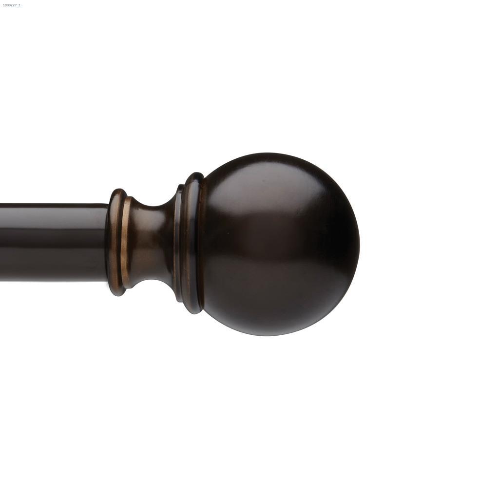 5/8" 28 - 48" Darjeeling Bronze Bordeaux Single Curtain Rod