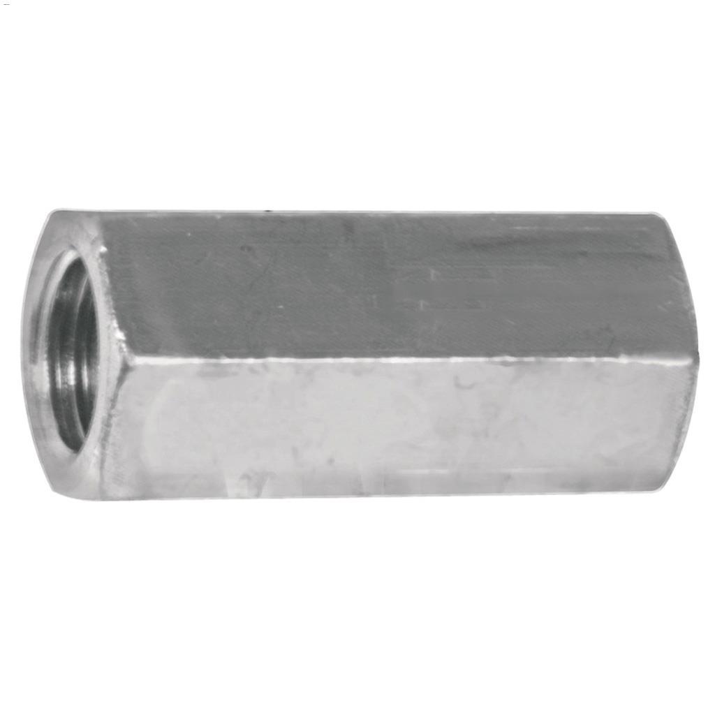 1/4-20 Zinc Plated Coupling Regular Nut-2/Pack