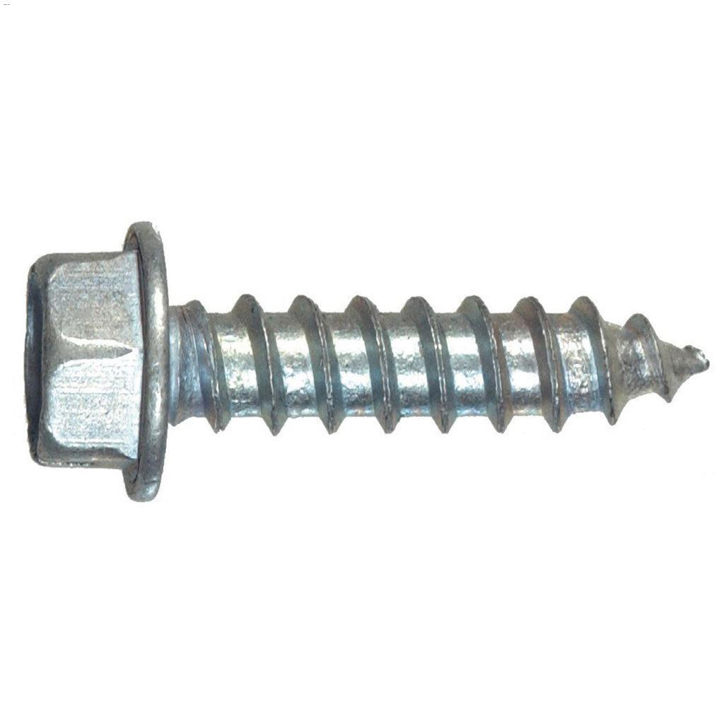 #10 x 1" Zinc Plated HWH Sheet Metal Screw-6/Pack
