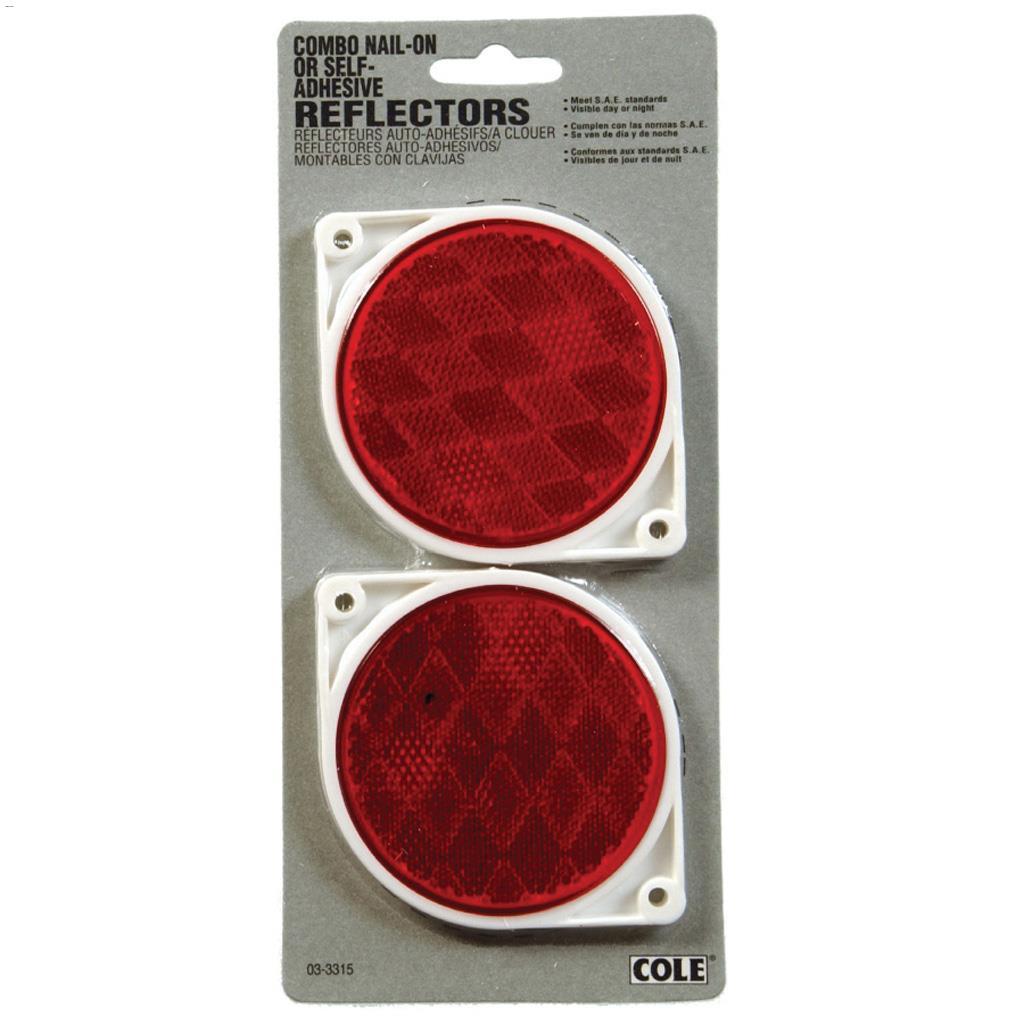 3" Red Plastic Combo Reflector