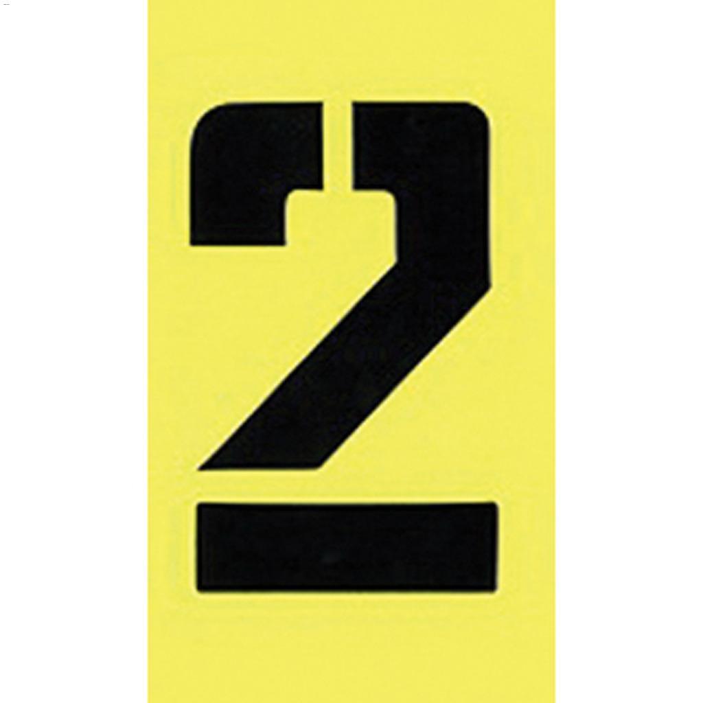 2" Black On Yellow 410 Gauge Oilboard Combo Stencil Set