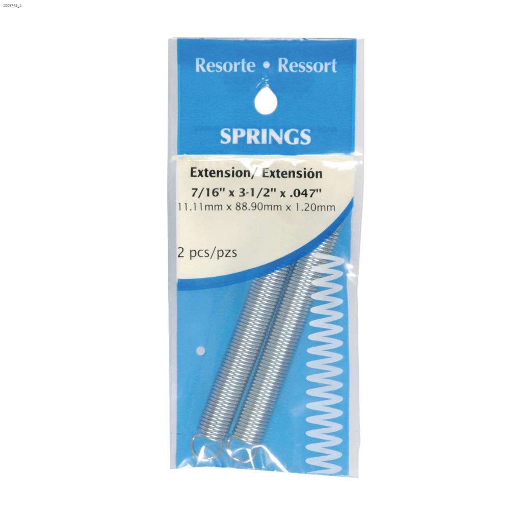 7/16" x 3-1/2" Zinc Plated Extension Spring-1/Pack
