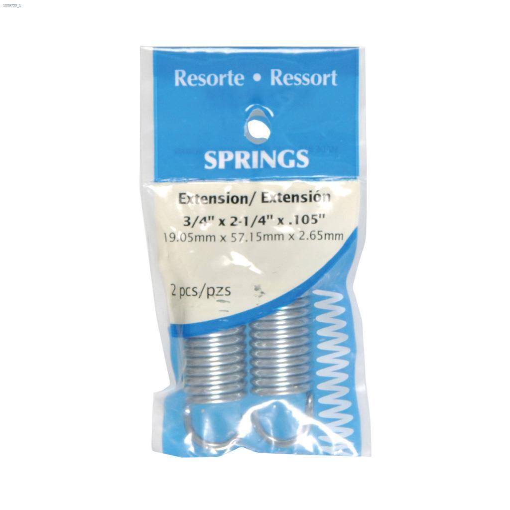 3/4" x 2-1/4" Zinc Plated Extension Spring-1/Pack