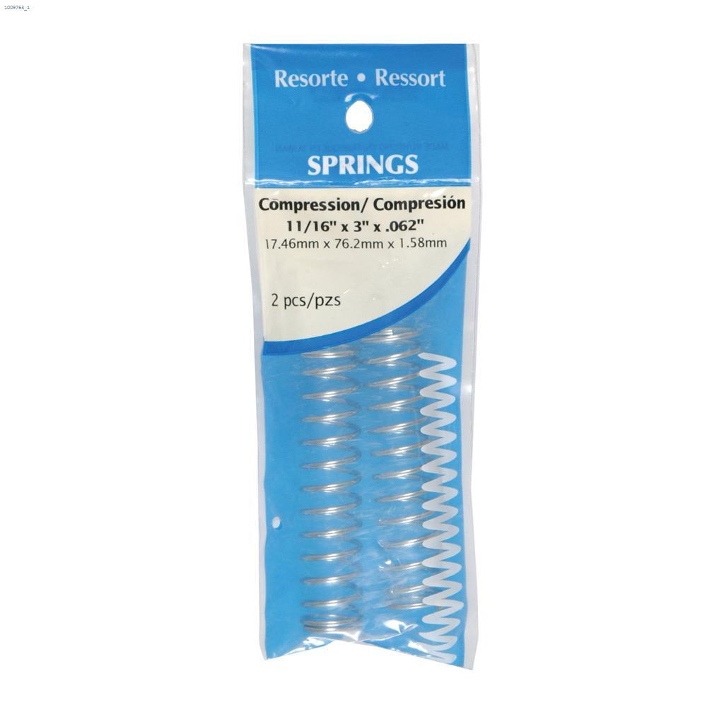 11/16" x 3" Zinc Plated Utility Compression Spring-1/Pack